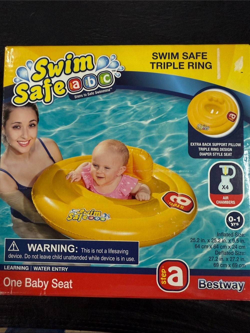 Bestway Swim Safe Yellow Baby Swim Seat